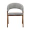 Armen Living Talulah Gray Fabric and Walnut Veneer Dining Side Chairs, PK2 LCTASIGRWA - alternate 2
